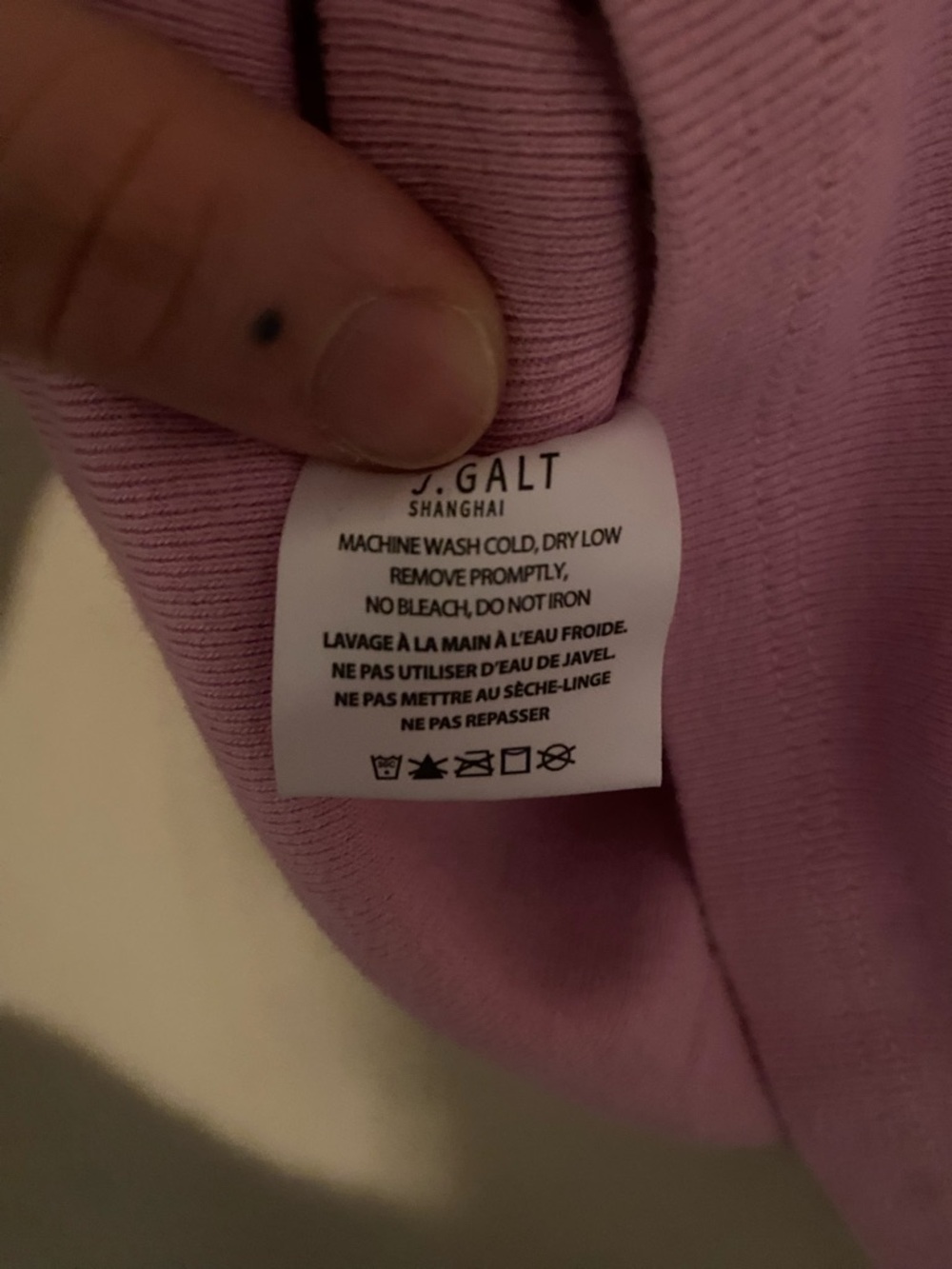 John Galt Pink and Black Ringer Tee - Picture 4 of 6